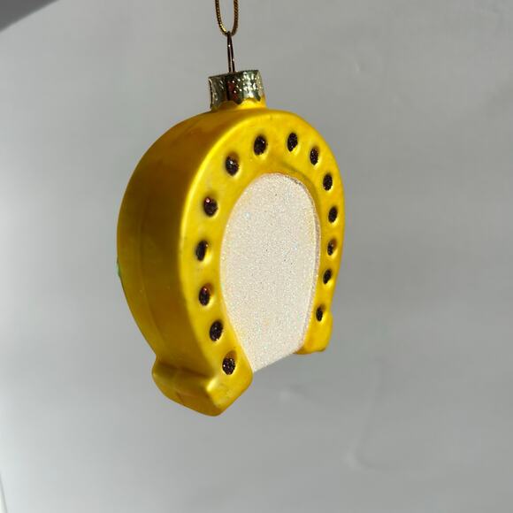 St. Patrick's Day Blown Glass Ornaments Beer Horseshoe Clover Leprechaun Ireland - Picture 5 of 10